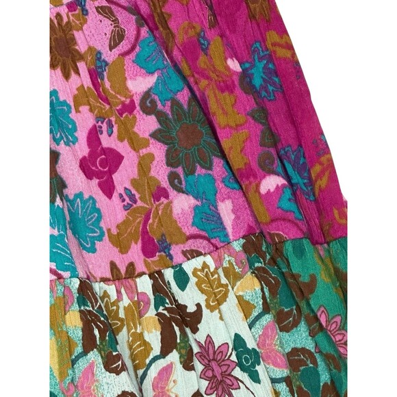 DKNY Jeans Fairy Boho Peasant Skirt With Embellished Waistband Size 7 - Picture 4 of 7